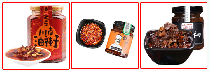 星火調(diào)味醬自動貼標(biāo)機(jī)貼標(biāo)樣品展示